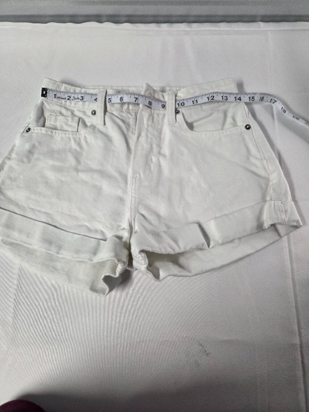 Wild Fable Highest Rise Mom Cuffed Denim White Shorts Size 0